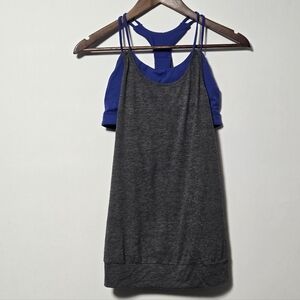 Alo Yoga Bralette Tank Top Gray Blue
